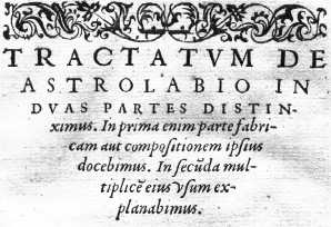 TRACTATUM DE ASTROLABIO...